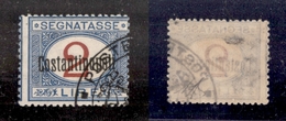 0541 LEVANTE - COSTANTINOPOLI - 1922 - 2 Lire Segnatasse (5) - Leggera Traccia Di Linguella - Molto Bello - Cert. AG (2. - Autres & Non Classés