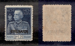 0546 COLONIE - CIRENAICA - 1925/1926 - 1,25 Lire Giubileo Del Re Soprastampato (26) - Dent. 13 1/2 - Gomma Integra - Mol - Sonstige & Ohne Zuordnung