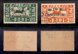 0552 COLONIE - EGEO - 1943 - Espressi (3/4) - Serie Completa - Valori Usati Con Annullamenti Originali (550) - Other & Unclassified