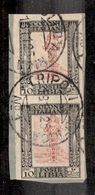 0584 COLONIE - LIBIA - 1924/1929 - Coppia Del 10 Cent Pittorica (47k) Non Dentellata Su Frammento - Cert. Colla (18.000+ - Otros & Sin Clasificación