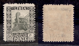 0588 COLONIE - LIBIA - 1926/1930 - 50 Cent Pittorica (64) Dent.11 - Gomma Integra - Cert. Colla (3.500) - Autres & Non Classés