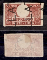 0595 COLONIE - LIBIA - 1921 - Prova Di Stampa Della Cornice Del 50 Cent Espresso (4) Non Dentellata Senza Gomma - ANNULL - Autres & Non Classés