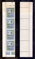 0669 REPUBBLICA  - 1979 - 2000 Lire (1439 Fluorescente) - Striscia Angolare Verticale Di Quattro - Pezzo Superiore Su Ca - Autres & Non Classés