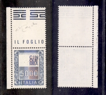0677 REPUBBLICA  - 1978 - 5000 Lire (1442) Senza Testina - Gomma Integra - Cert. Raybaudi - Autres & Non Classés