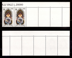 0730 VATICANO - 1997 - Striscia Di Cinque Del 1000 Lire Wroclan (1086a) Di Cui Tre Senza La Stampa Del Soggetto - Angolo - Other & Unclassified