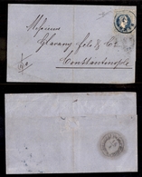 0743 AUSTRIA - Levante Austriaco - 1867 - 10 Soldi Azzurro (4) Su Lettera Da Samsun (azzurro) A Costantinopoli Del 13.1. - Autres & Non Classés