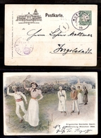 0782 GERMANIA - 1899 - Cartolina Postale 5 Pfenning Illustrata Da Monaco A Inglostadt - Otros & Sin Clasificación