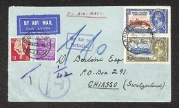 0888 KENYA/UGANDA/TANGANIKA - Kenya/Uganda/Tanganika - 1935 - Aerogramma Da Daressalaam A Chiasso - Tassata In Arrivo - Other & Unclassified