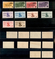 1056 REGNO D'ITALIA - 1934 - Posta Aerea - Roma Buenos Aires (56/59) + Roma Mogadiscio (83/88) - 2 Serie Complete - Gomm - Other & Unclassified