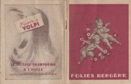 Vieux-Papiers - Programme 10 Feuillets - Théâtre Folies Bergère - Anges - Publicité Parfum- Femme Nue Bas Corset Kestos - Programme