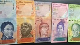L) 2012 VENEZUELA, BANKNOTES, FRANCISCO DE MIRANDA, 2 BOLIVARS, BLACK FIRST, 5 BOLIVARS, GUAICAIPURO, INDIAN, 10 - Venezuela