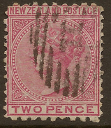 NZ 1874 2d Rose FSF P 10x12.5 SG 160 U #ACI56 - Used Stamps