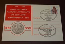 Cover Brief Berlin 1990  Währungsunion  #cover3882 - Postkaarten - Gebruikt
