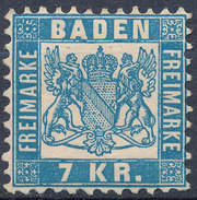 Stamp Baden 1868 7kr  Mint Lot#6 - Neufs