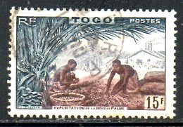 TOGO. N°257 De 1954 Oblitéré. Exploitation De La Noix De Palme. - Gebruikt