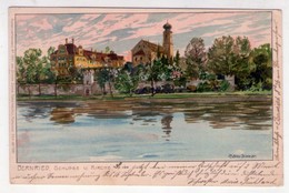 Cartolina/postcard Bernried, Schloss U. Kirche. 1904 - Weilheim