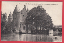 CPA- 1* * Env De MASSAY *Château De CHEVILLY  * * 2 SCANS R&V - Massay