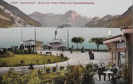 ALPNACHSTAD → Dampfschiffstation Mit Bahnhof -Buffet Und Vielen Touristen, Ca.1910 - Alpnach