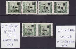 ISTRIA E LITORALE SLOVENO 1946 - SEGNATASSE PORTO - P Normale + Punto Quadrato - ERROR - TP-II ,MNH** LUX - Yugoslavian Occ.: Slovenian Shore