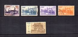 Cuba   1957-62  .-  Y&T  Nº   21-22-26/27-28   Letras  Express - Express Delivery Stamps