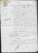 CHALIFERT CHESSY 1832 ACTE DE DONATION & PARTAGE Mr DESHUISSARD VIGNERON 15 PAGES : - Manuscripts