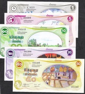 THAILAND VERY RARE NLP 1,5,10,20,50 BOON KUT CHUM 2000  UNC. SET - Tailandia