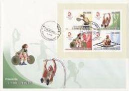 S. Tomè 2008, Olympic Games In Benjing, Tennis, Weight Lifting, Rowing, Atlethic, 4val In BF IMPERFORATED In FDC - Weightlifting