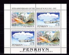 PENRHYN 1995 - 50e Ann Fin De La 2e Guerre Mondiale, Hiroshima Et Pearl Harbour - Feuillet Neufs // Mnh // CV 40.00 - Penrhyn
