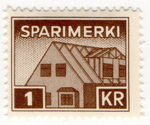 (I.B) Iceland Revenue : Savings Stamp 1Kr (Sparimerki) - Ohne Zuordnung