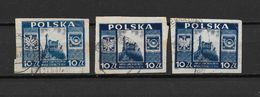 LOTE 1787  ///  POLONIA 1946       YVERT Nº: 476 X 3      ¡¡¡¡ LIQUIDATION !!!! - Used Stamps