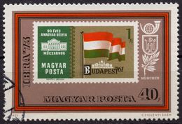 Hungary Flag / Parliament - Stamp On Stamp - 1973 - Hungary - Used / IBRA '73 München Germany - Francobolli