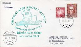 GREENLAND 1972 - Cover Of The Greenland Arctic Supply Ship - Cartas & Documentos
