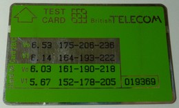 UK - Great Britain - L&G - Green Test Card - 019369 - Mint - BT Engineer BSK Ediciones De Servicio Y Test