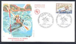 France 1969 Cover: Sport Cayak Kayak Canoe Kajak Kanu; Championats Du Monde; World Championship Bourg St Maurice WM - Kanu