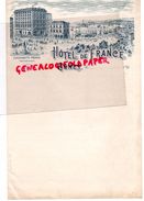 ITALIE- GENES- RARE DOUBLE LETTRE EN TETE HOTEL DE FRANCE- ZUCCHINETTI FRERES PROPRIETAIRES-1890 - Italien