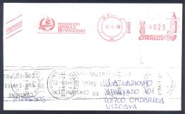 Spain 1998 Cover; Sport Cayak Kayak Canoe Kajak Kanu; Spanish Canoeing Federation; Meter EMA Cancellation Freistempel - Kanu