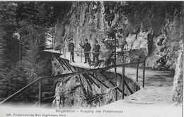 BÜRGENSTOCK → Ausgang Des Felsenweges Mit Berggänger, Ca.1910 - Autres & Non Classés