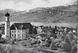 SACHSELN → Dorfzentrum Mit Kirche Im Frühling, Fotokarte Ca.1955 - Sachseln