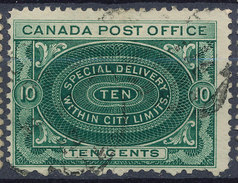 Stamp Canada  1898 10c Used - Eilbriefmarken