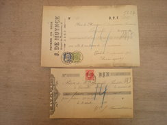 2 Reçus : Papiers En Gros J. De Muynck, 1911 + ?? (box1) - Imprimerie & Papeterie