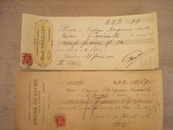 2 Reçus : Papeterie Gust. Praillet, Charleroi 1912 + Librairie Bazar Du Livre Victor Ernest, Jumet, 1912 (box1) - Drukkerij & Papieren