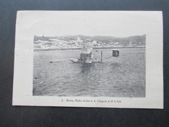 AK/Echtfoto Wasserflugzeug. Acores / Azoren 1910/20er Jahre!Nach Zoppot Danzig. Horta, Hidro Aviao N4 Chegado A 17-5 919 - 1919-1938: Interbellum