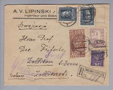 Polen 1929-06-09 Warschau R-Brief Nach Zollikon Weitergeleitet Nach Glarus - Briefe U. Dokumente