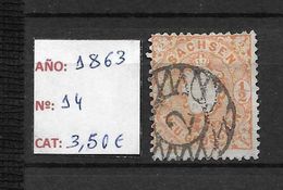 LOTE 1437  ///   ALEMANIA - SACHEN 1863     YVERT Nº: 14           CATALOG./COTE:3,50€ - Sachsen