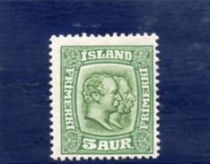 ISLANDE 1913-8 * - Unused Stamps