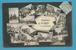 CPA Multivues Souvenir De Paris Xème Arrondissement - Distretto: 10