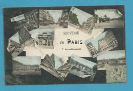 CPA Multivues Souvenir De Paris 1er Arrondissement - Distretto: 01