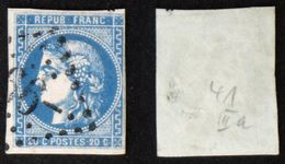 N° 46B 20c CERES BORDEAUX B Cote 25€ - 1870 Emission De Bordeaux