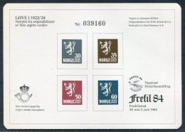 1984 Norway Stamp Exhibition Souvenir Sheet FREFIL 84 - Prove E Ristampe