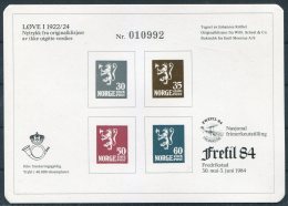 1984 Norway Stamp Exhibition Souvenir Sheet FREFIL 84 - Essais & Réimpressions